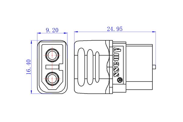 Конектори силові AMASS XT60H Female 2шт