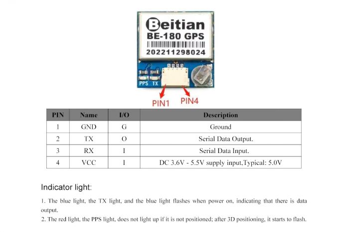 Модуль GPS Beitian BE-180 M10