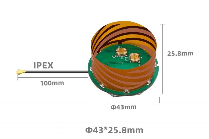 Антена GPS Beitian мультидіапазонна GNSS BT-500D IPEX