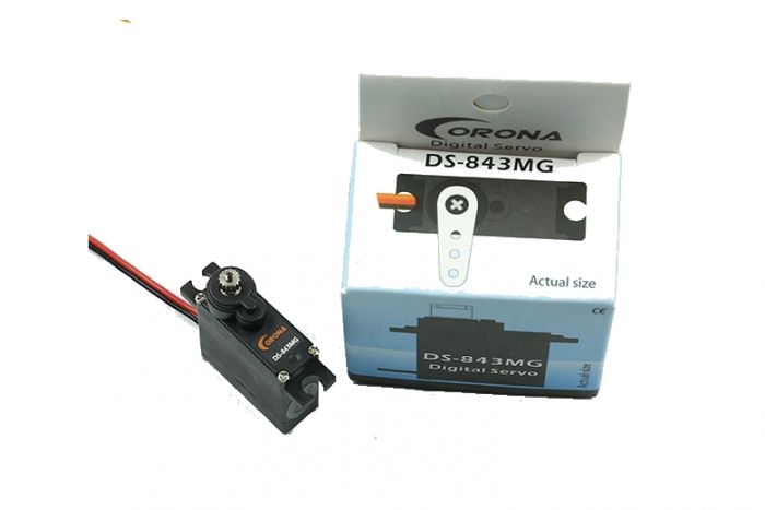 Сервопривід мікро 8.5г Corona DS843MG 4.8кг/0.10сек/6.0В 23x9x23мм