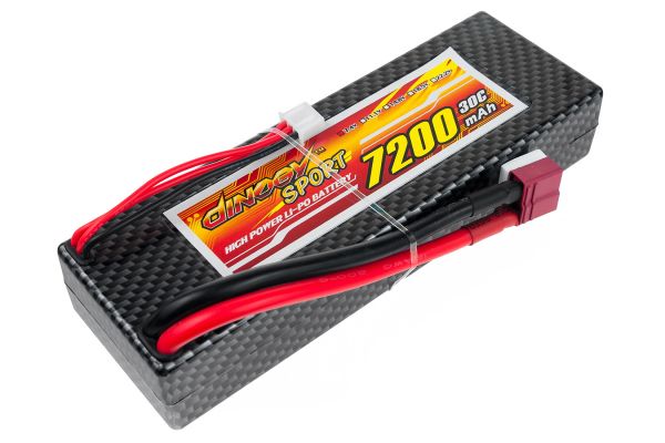 Акумулятор для радіокерованої машинки Dinogy Li-Pol 7200 мАг 7.4 В Hardcase 138x46x25 мм T-Plug 30C