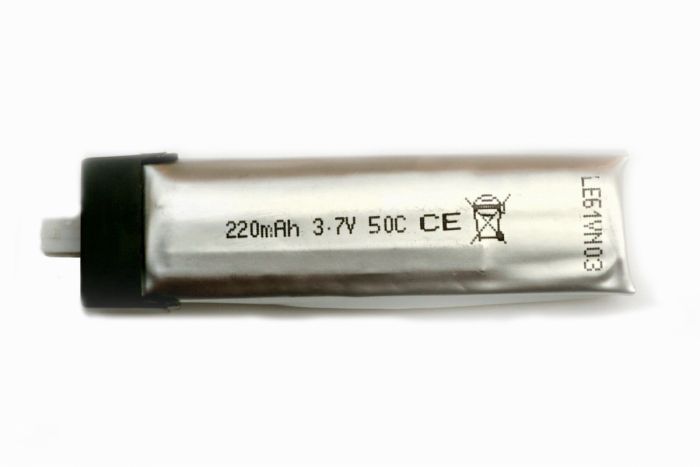 Акумулятор для радіокерованої моделі Dinogy Li-Pol 220 мАг 3.7 В 50х10х6 мм Micro JST 1.25 mm (Molex Picoblade) 50C
