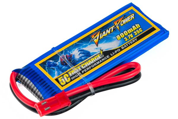 Акумулятор для радіокерованої моделі Giant Power (Dinogy) Li-Pol 800 мАг 3.7 В 65x25x6,5 мм JST 35C