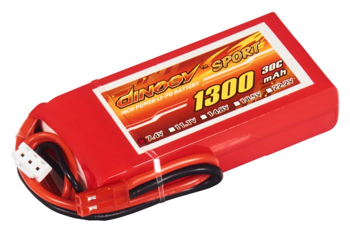 Акумулятор для радіокерованої моделі Dinogy Li-Pol 1300 мАг 7.4 В 86x30x16 мм JST 30C
