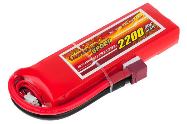 Акумулятор для радіокерованої моделі Dinogy Li-Pol 2200 мАг 7.4 В 113x37x17 мм T-Plug 30C