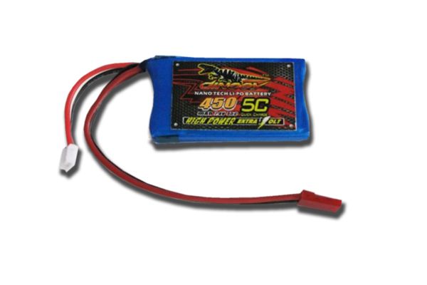 Акумулятор для радіокерованої моделі Dinogy Li-Pol 450 мАг 7.4 В 53x30x11,5 мм JST 65C