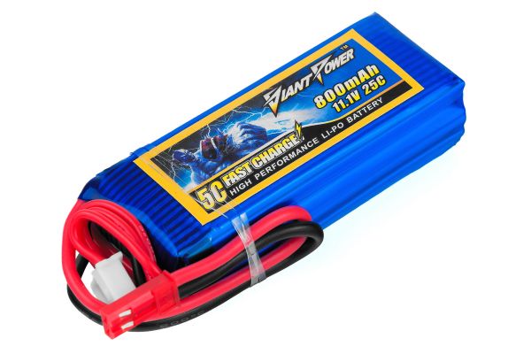 Акумулятор для радіокерованої моделі Giant Power (Dinogy) Li-Pol 800 мАг 11.1 В 66x26x18 мм JST 25C