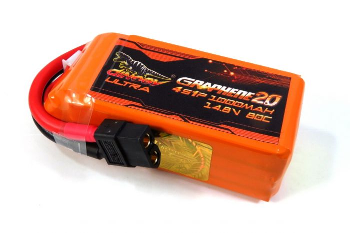Акумулятор для квадрокоптера Dinogy ULTRA G2.0 Li-Pol 1000 мАг 14.8 В 76x27x34 мм XT60 80C