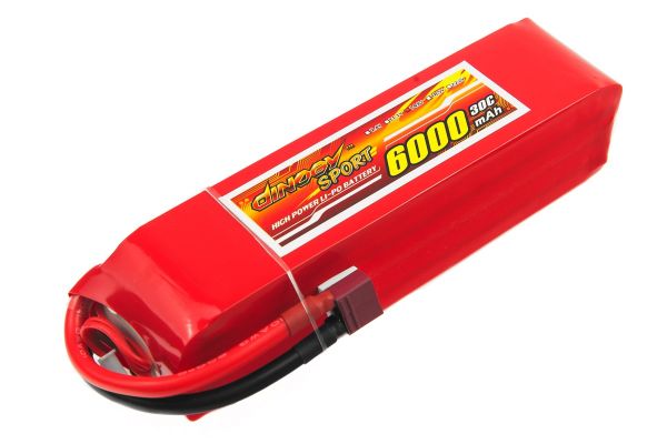 Акумулятор для радіокерованої моделі Dinogy Li-Pol 6000 мАг 14.8 В 40x41x162 мм T-Plug 30C