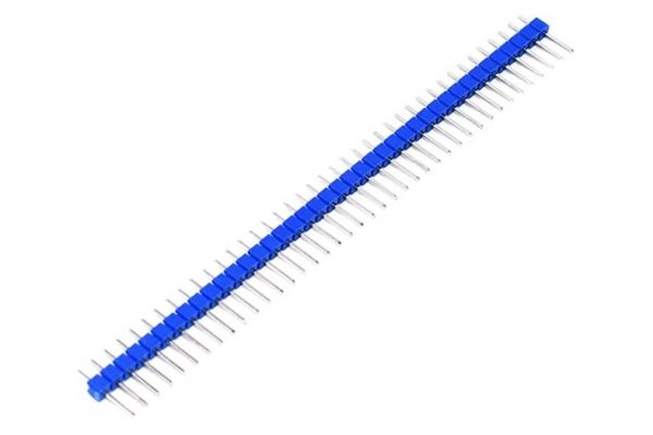 100 шт - Вилка пряма PLS 1x40 2.54 мм гребінка (синій)