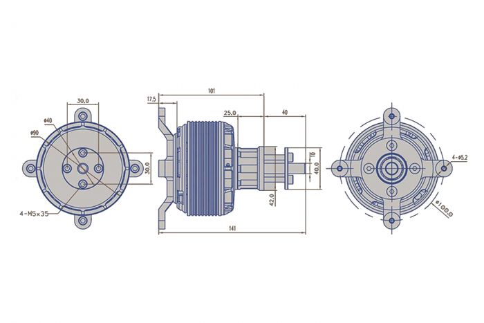 Мотор Dualsky GA6000.8 KV180 6800W для літаків
