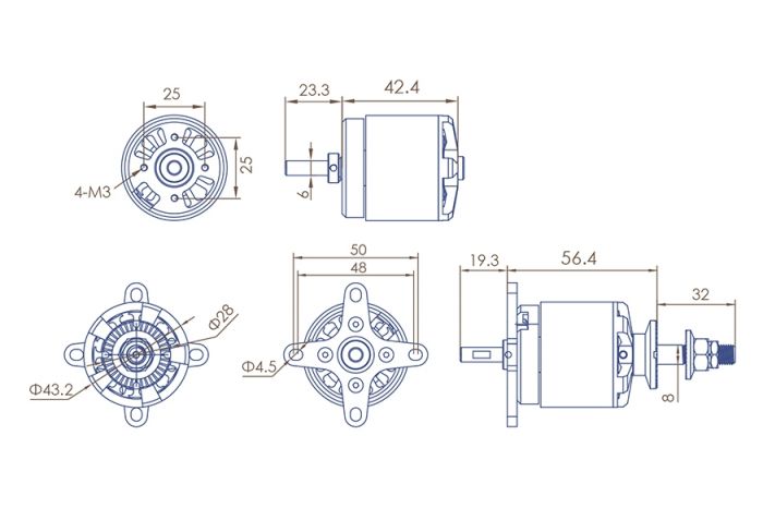 Мотор Dualsky ECO 3520C KV510 1150W для літаків