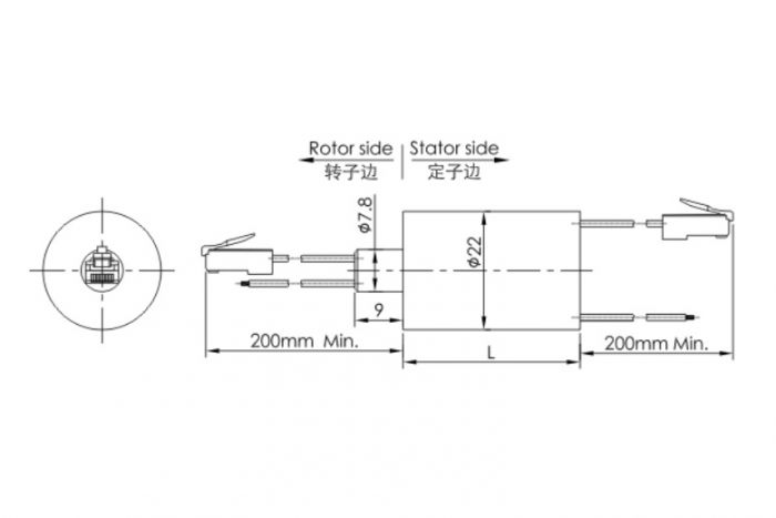 Контактне кільце Senring EM022-24GX 22мм ethernet+2x20A+2x2A