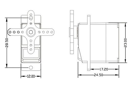 Сервопривід мікро 14.8г Emax ES09MD 2.6кг/0.08сек/6.0В цифровий