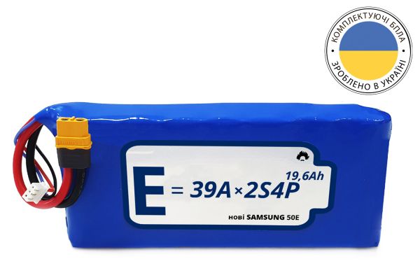 Акумуляторна батарея 2S4P Energy Life 21700-50E Li-Ion 12AWG XT60-F (001)