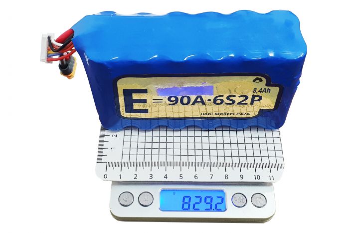 Акумуляторна батарея для дрона 6S2P Energy Life 8400мАг 90A Moliсel 21700-P42A Li-Ion