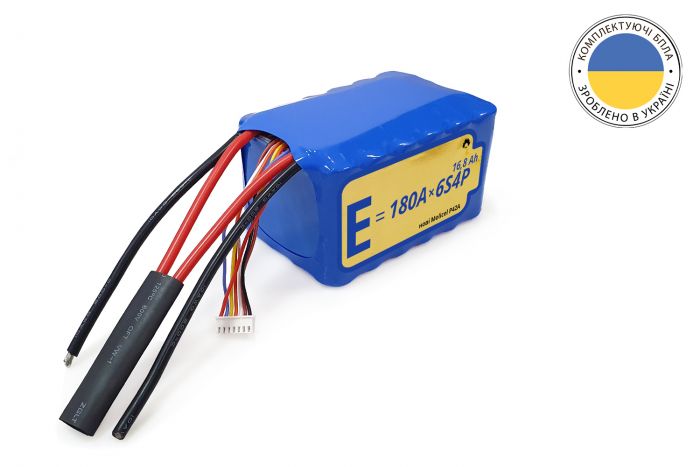 Акумуляторна батарея 6S4P Energy Life 16800 мАч Moliсel 21700-P42A Li-Ion 10AWG без конектора (001)