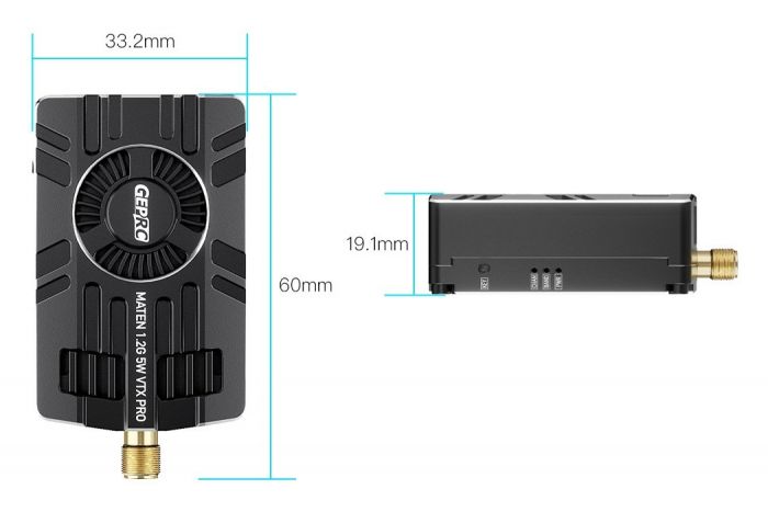 Відеопередавач GEPRC MATEN 1.2G VTX PRO 5W