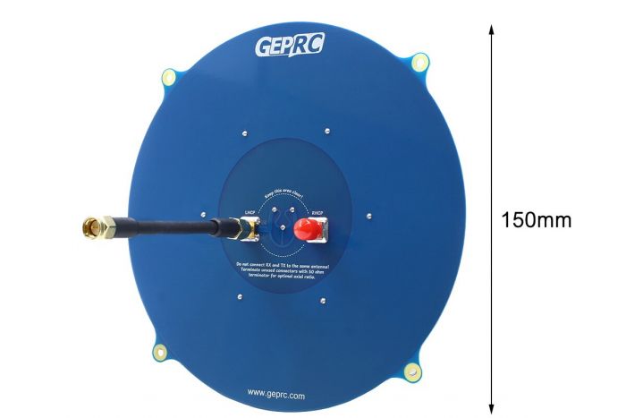 Антена 5.8GHz GEPRC Triple Feed Patch Array 14dBi (SMA)