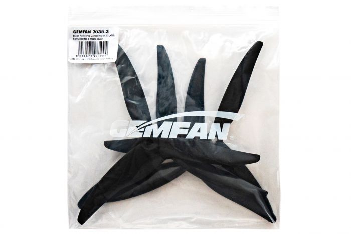 Пропелери нейлон GemFan 7035-3 армовані карбоном 2CW+2CCW (чорний)
