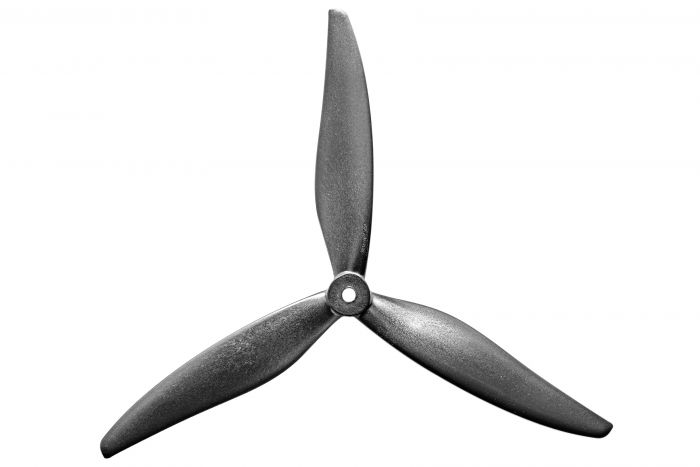 Пропелери нейлон GemFan 8040-3 армовані карбоном 1CW+1CCW (чорний)