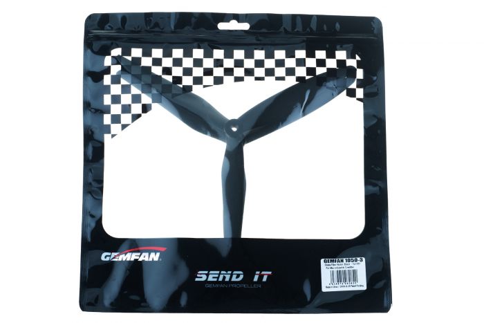 Пропелери GemFan 1050-3 армований нейлон 2CCW+2CW (чорний)