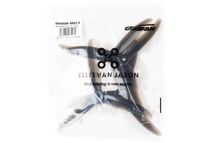 Пропелери GemFan Freestyle 6032-3 полікарбонат 2CCW+2CW (Midnight Gray)