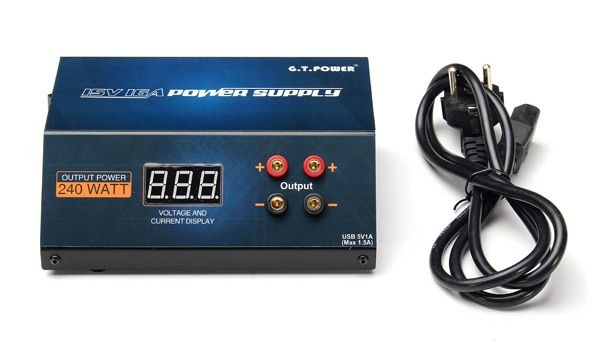 Блок живлення GT Power 16A/240W 15В для зарядних пристроїв