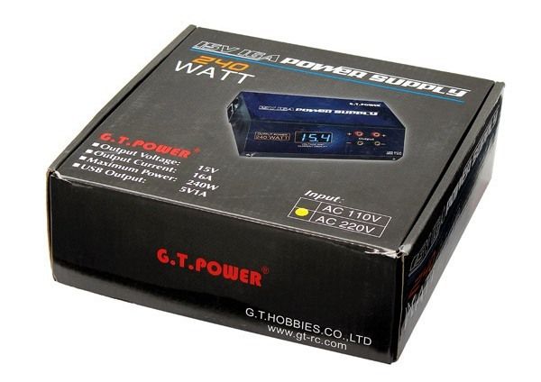 Блок живлення GT Power 16A/240W 15В для зарядних пристроїв