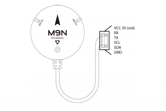 Модуль GPS Holybro M9N GPS (6pin 2nd GPS)