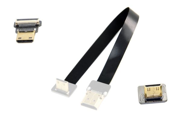 Шлейф 15см Mini HDMI - Mini HDMI 90