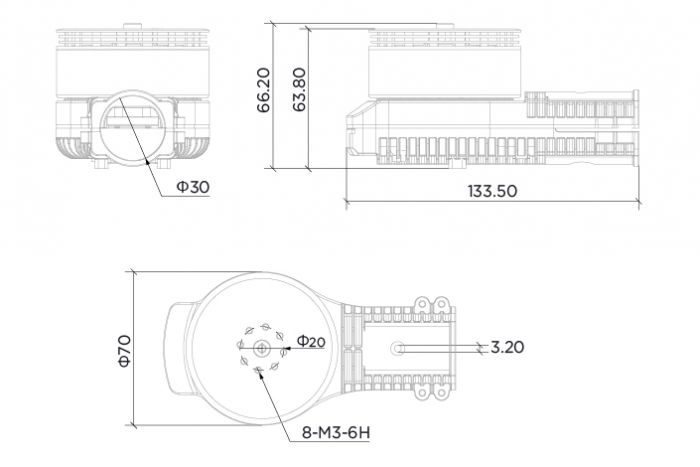 Комбо мотор Hobbywing Xrotor X6 PLUS із регулятором без пропелера (CCW)