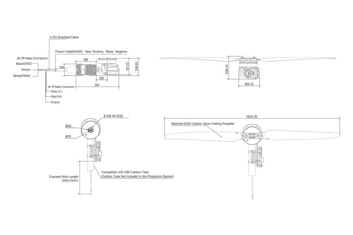 Комбо мотор Hobbywing Xrotor X15 D60 18S з регулятором без пропелера