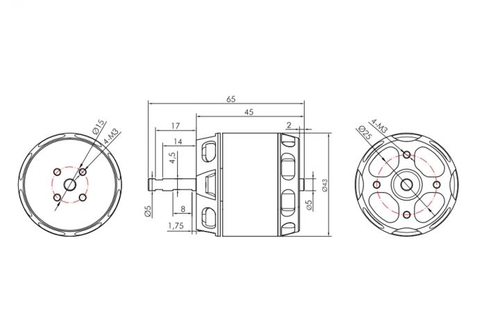 Мотор KAVAN PRO 4345 KV880 4S для літаків
