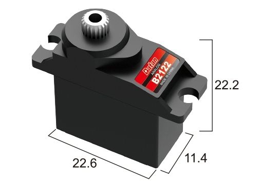Сервопривод мікро 11г BATAN B2122 2.5кг/0.12сек метал