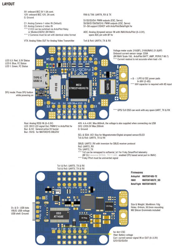 Політний контролер Matek F405 TE