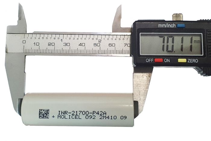 Аккумулятор 21700 Molicel INR21700-P42A Li-Ion 4200мАч 45A