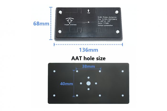 Антена 5.5GHz Maple патч 17dB RP-SMA