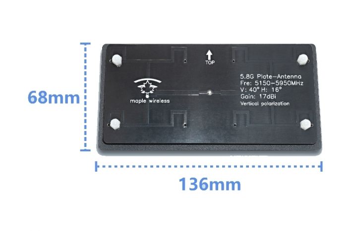 Антена 5.5GHz Maple патч 17dB SMA