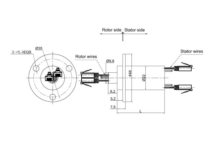 Контактне кільце Moflon ME1222-S20 22мм 2xETH+20x2A