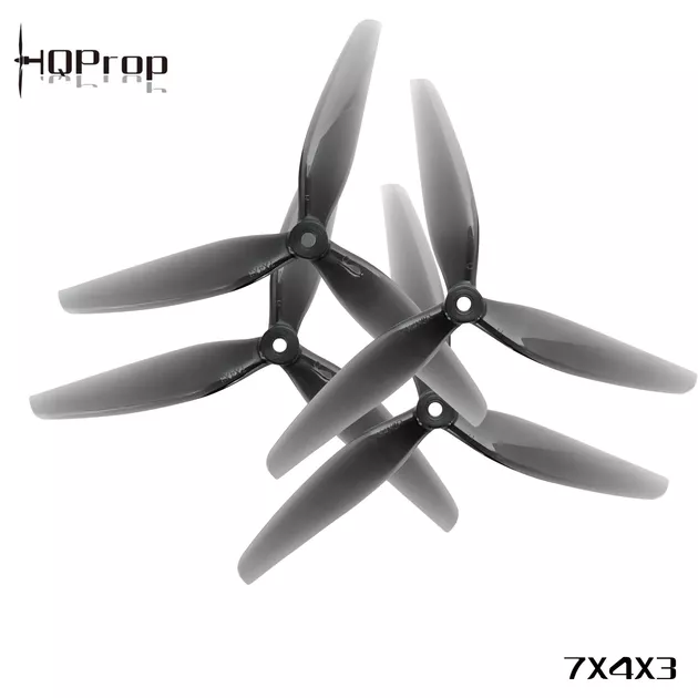 Пропелери HQProp 7x4x3 полікарбонат 2CW+2CCW (Light Grey) (0760625795445)