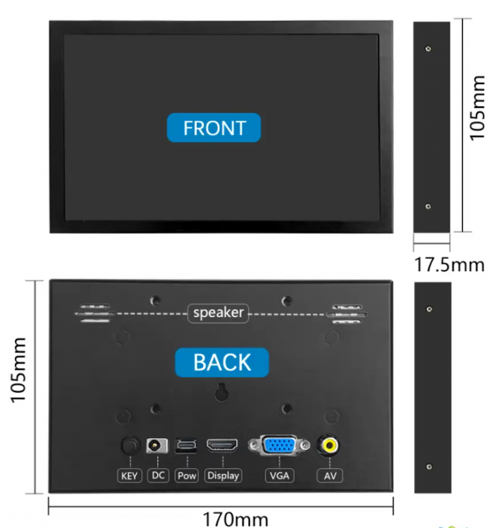 Монітор Raspberry Pi 7inch IPS 1024х600