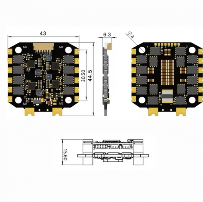 Контролер польоту NEEBRC F4 80A Stack 3-6S