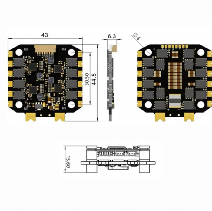 Контролер польоту NEEBRC F4 80A Stack 3-6S