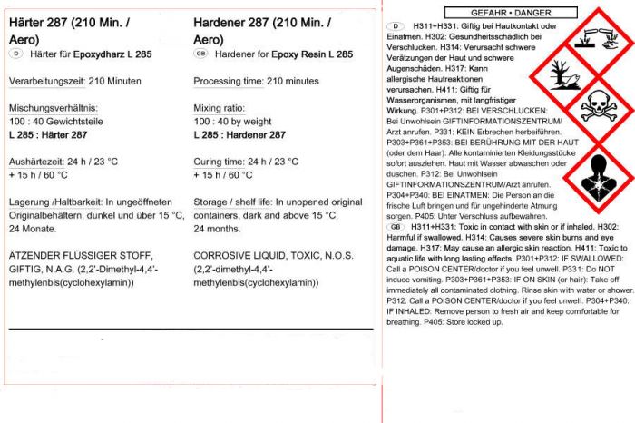 Затверджувач MGS LH-287 тривалий