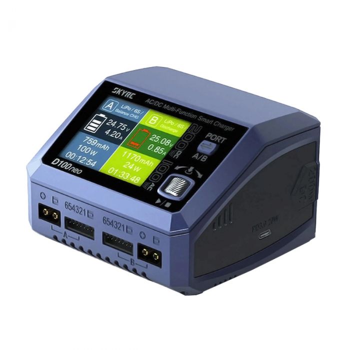 Зарядний пристрій SkyRC D100neo (AC 100/DC 100W x2)