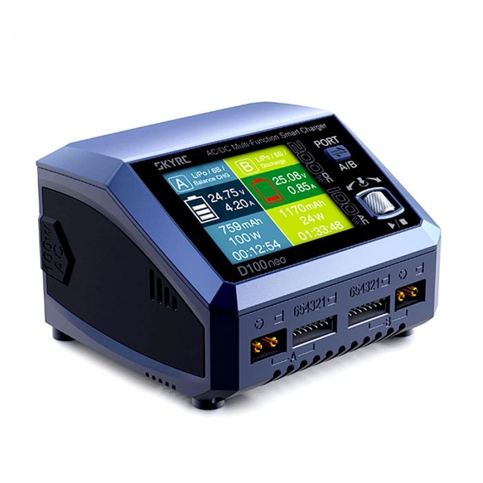 Зарядний пристрій SkyRC D100neo (AC 100/DC 100W x2)