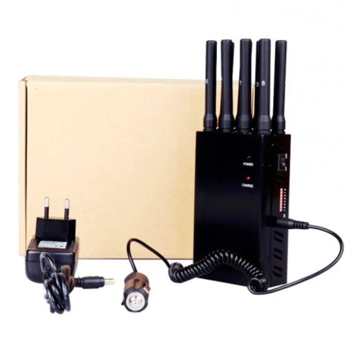 Потужна переносна глушилка GSM/DCS/WiFi/3G/4G/GPS/LOJACK, 8 антен