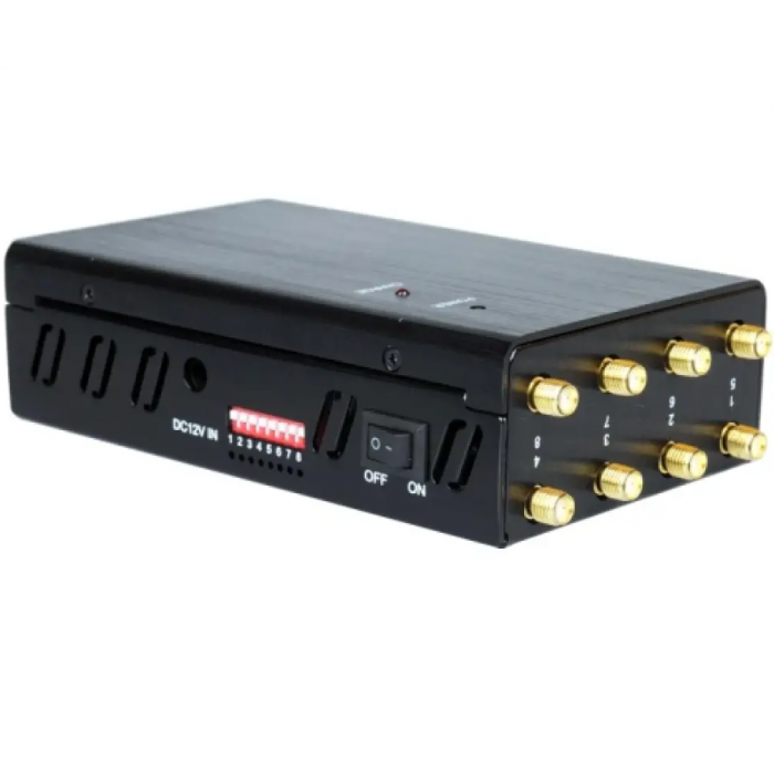 Потужна переносна глушилка GSM/DCS/WiFi/3G/4G/GPS/LOJACK, 8 антен