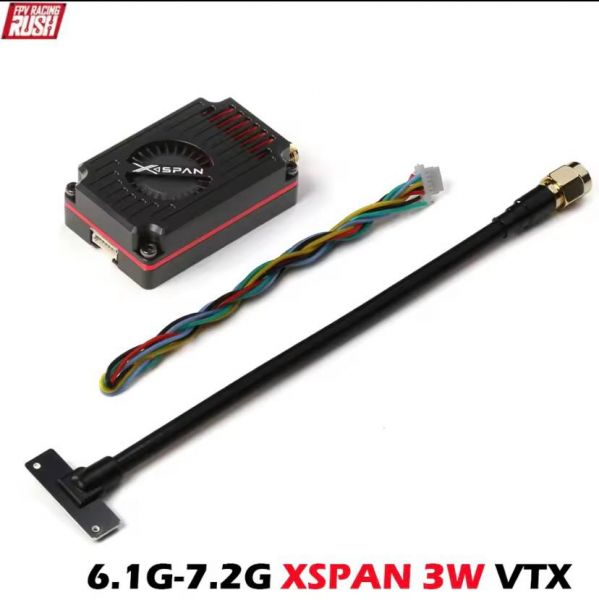 ユウページ Відеопередавач RushFPV XSPAN 6.1G-7.2G 64CH 3W, купити на UAV Україна